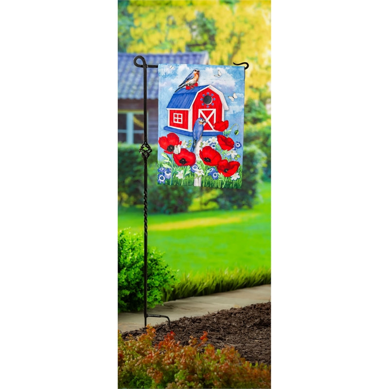 Patriotic Birdhouse Garden Flag