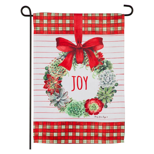 Holiday Succulents Printed Suede Garden Flag; Polyester