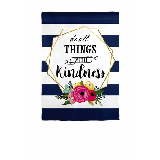 Kindness Printed Suede Garden Flag; Polyester