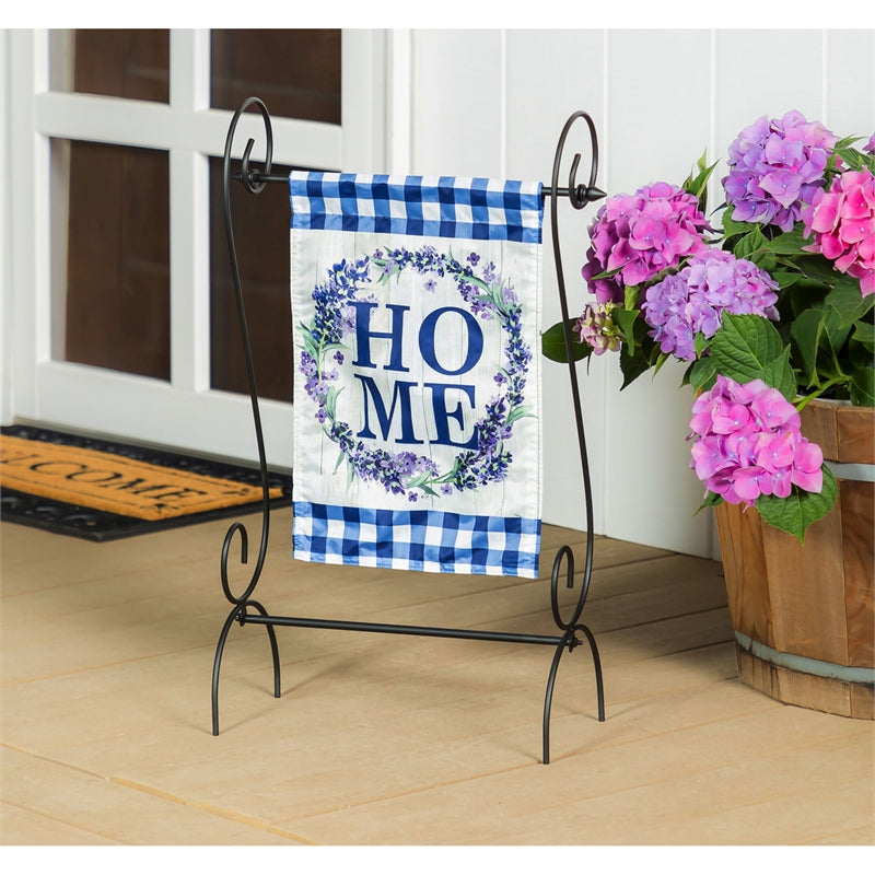 Home Wreath Printed Textured Striation Garden Flag; Polyester 12.5"x18"