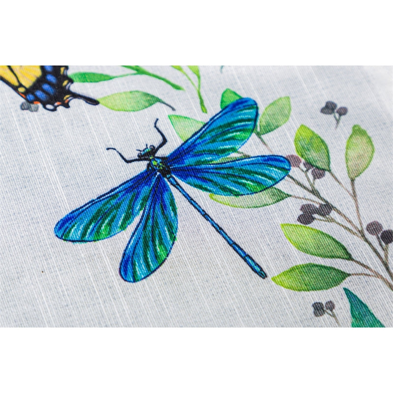 Butterfly & Dragonfly Wreath Garden Flag