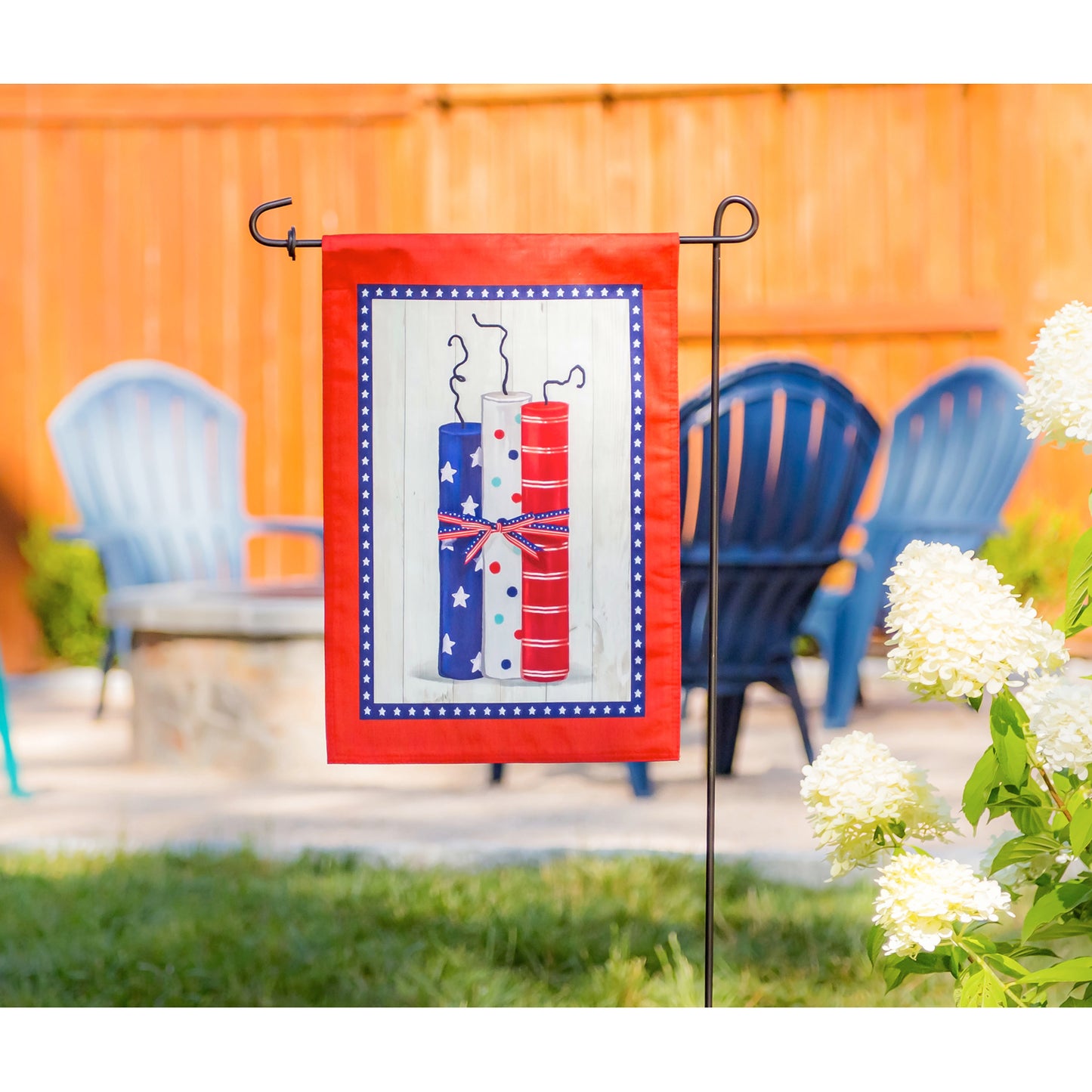 Americana Firecrackers Garden Flag