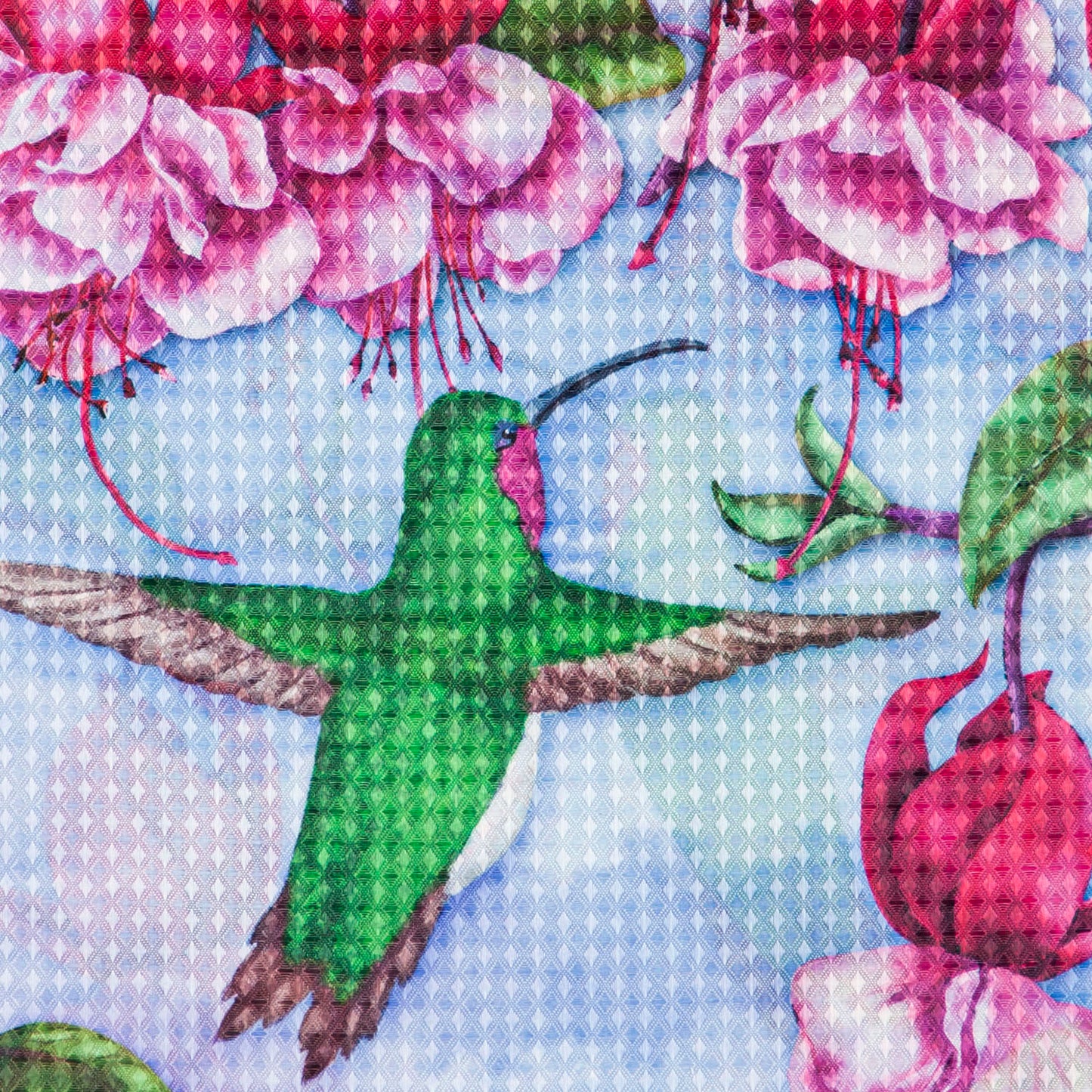 Fuchsia Hummingbird Garden Flag