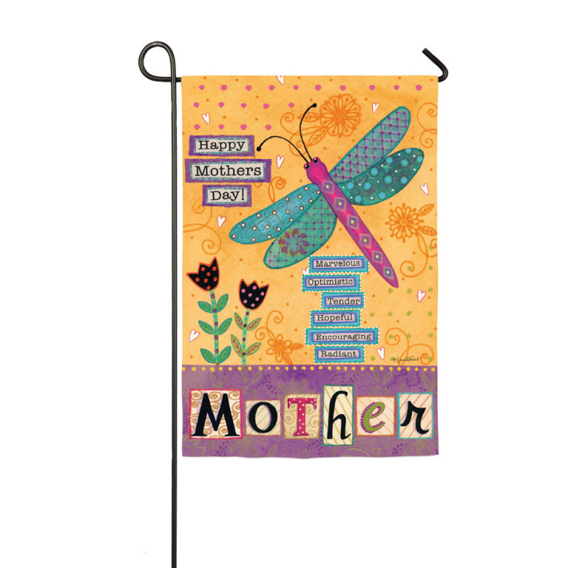 Mothers Day Printed Suede Garden Flag; Polyester
