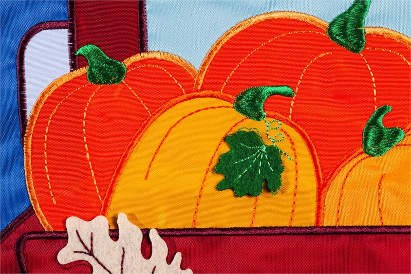 Fall Yall Pickup Truck Applique House Flag; Polyester