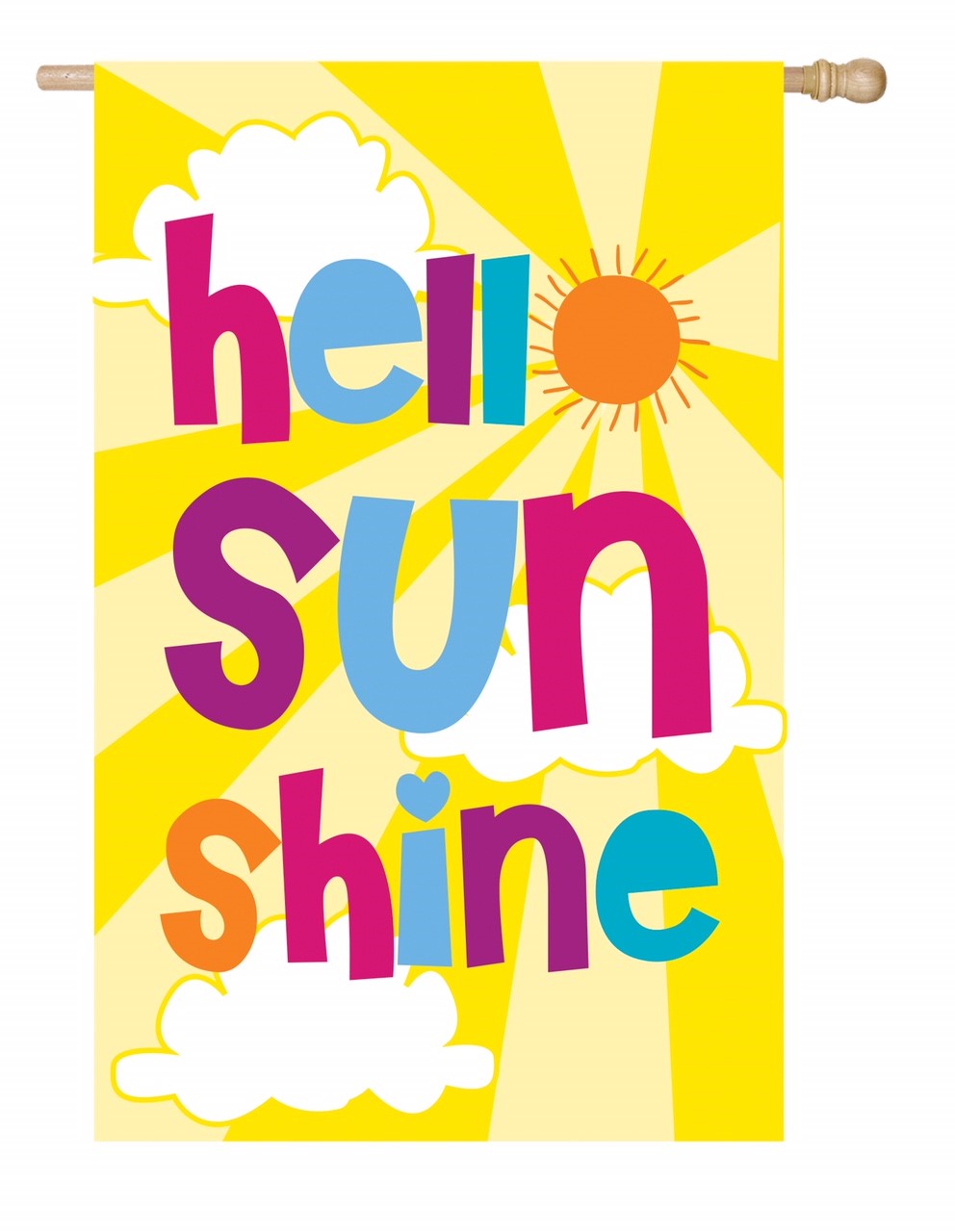 Hello Sun Shine House Flag