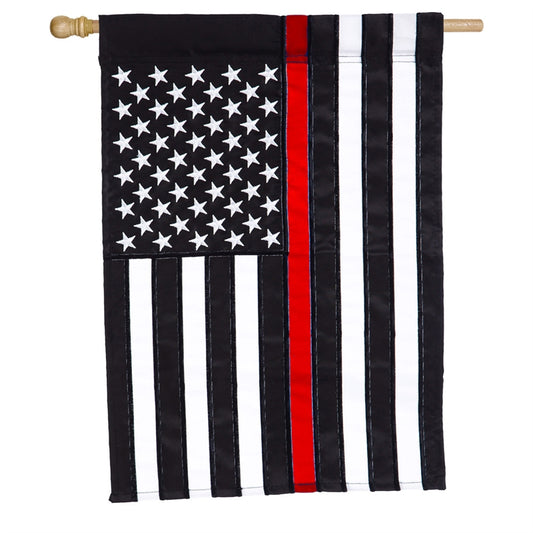 Thin Red Line Applique House Flag