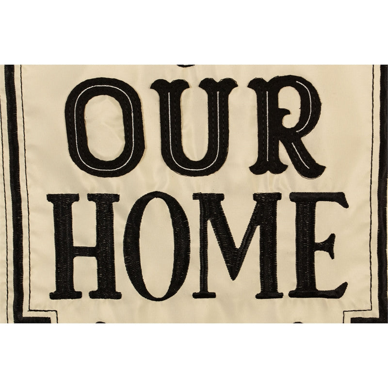 Welcome to Our Home Applique House Flag; Polyester