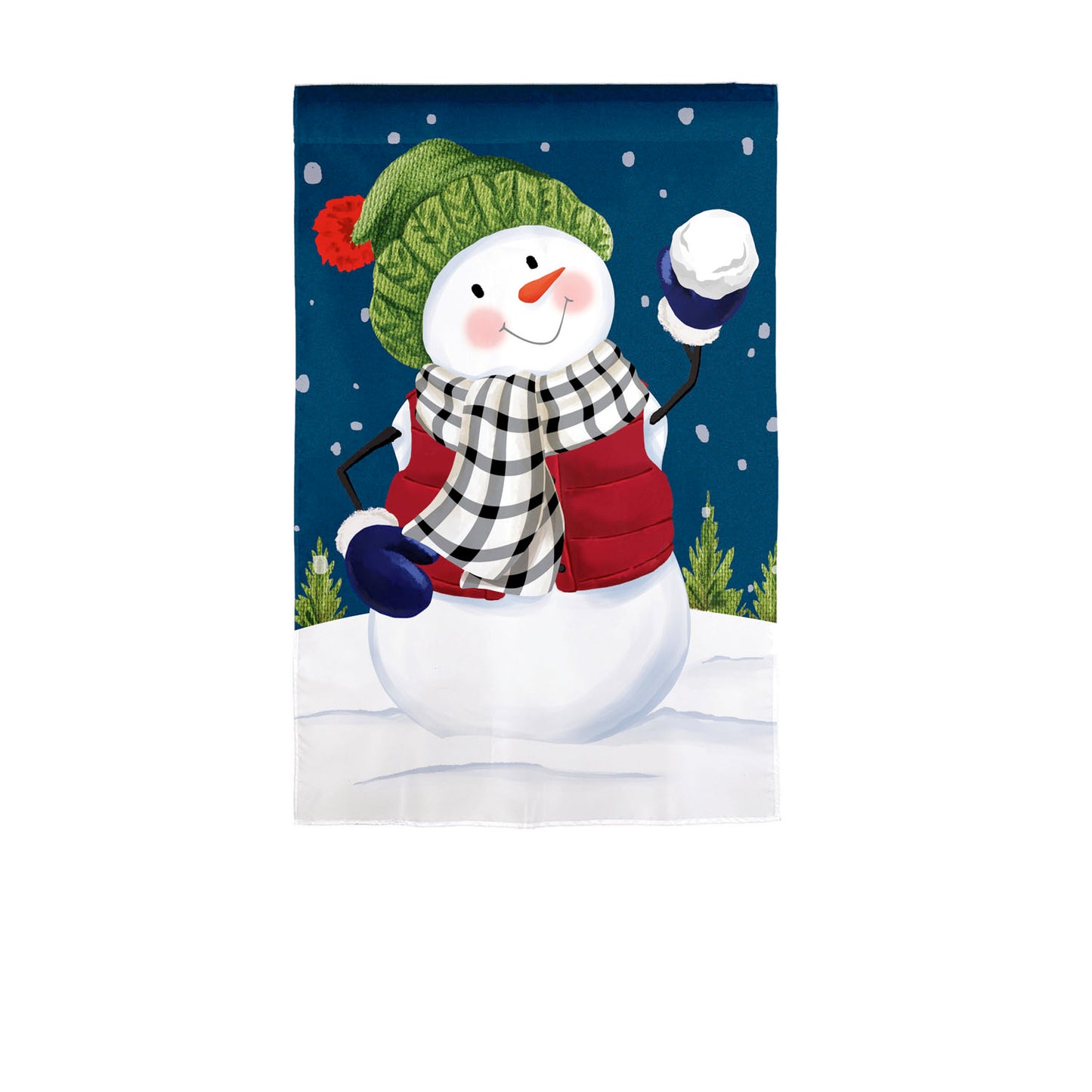 Snow Fun Snowman House Flag