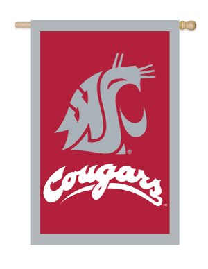Washington State University Cougars Applique House Flag