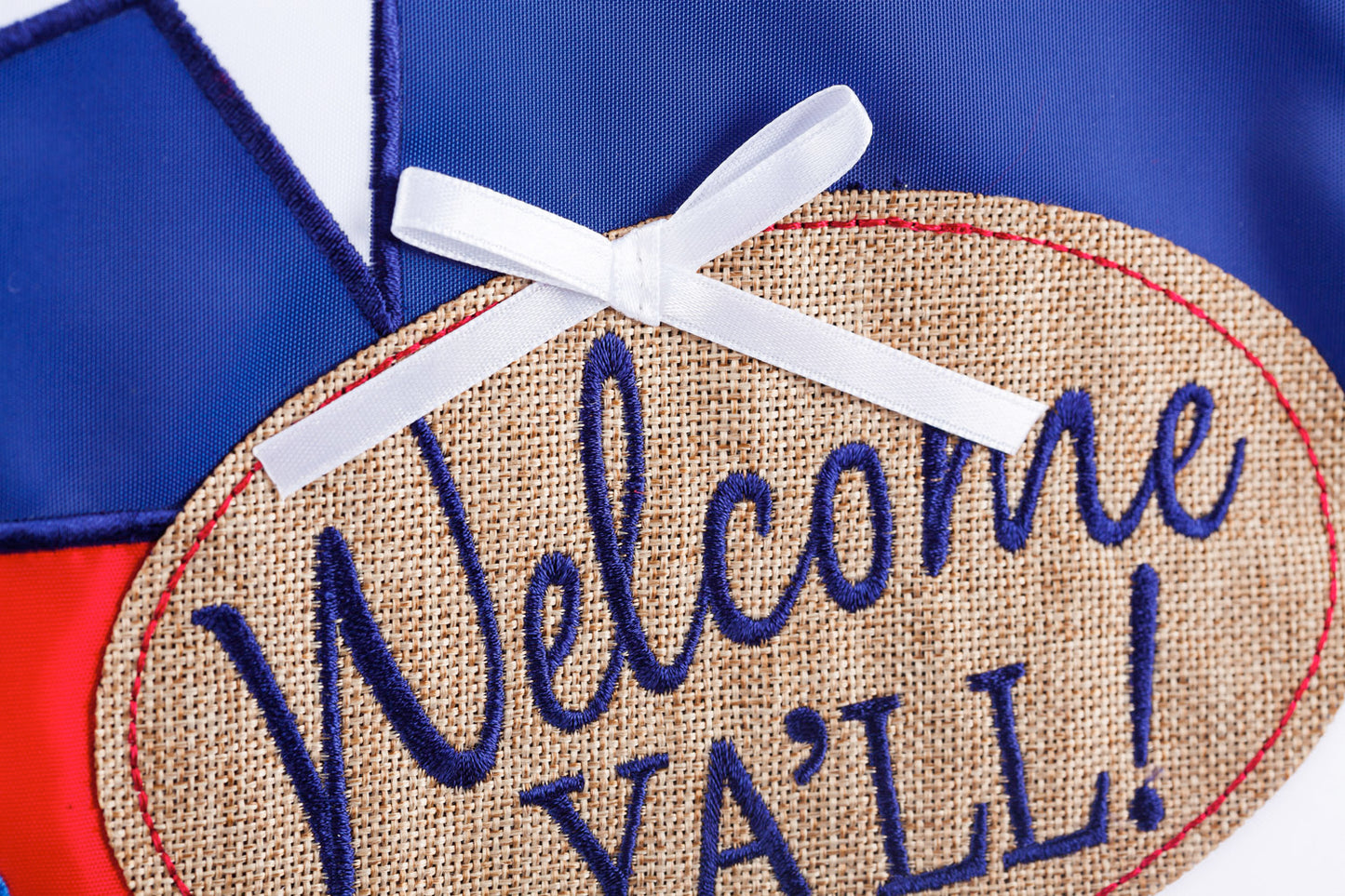 Texas Blue Bonnets Applique Garden Flag; Polyester 12.5"x18"