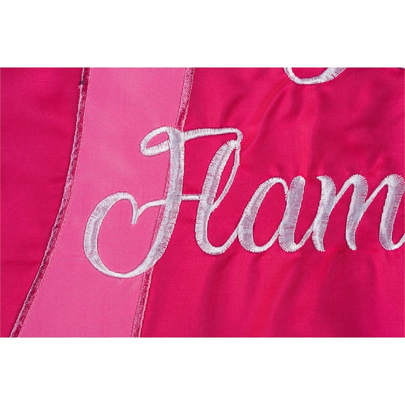 Lets Flamingle Applique Garden Flag; Polyester
