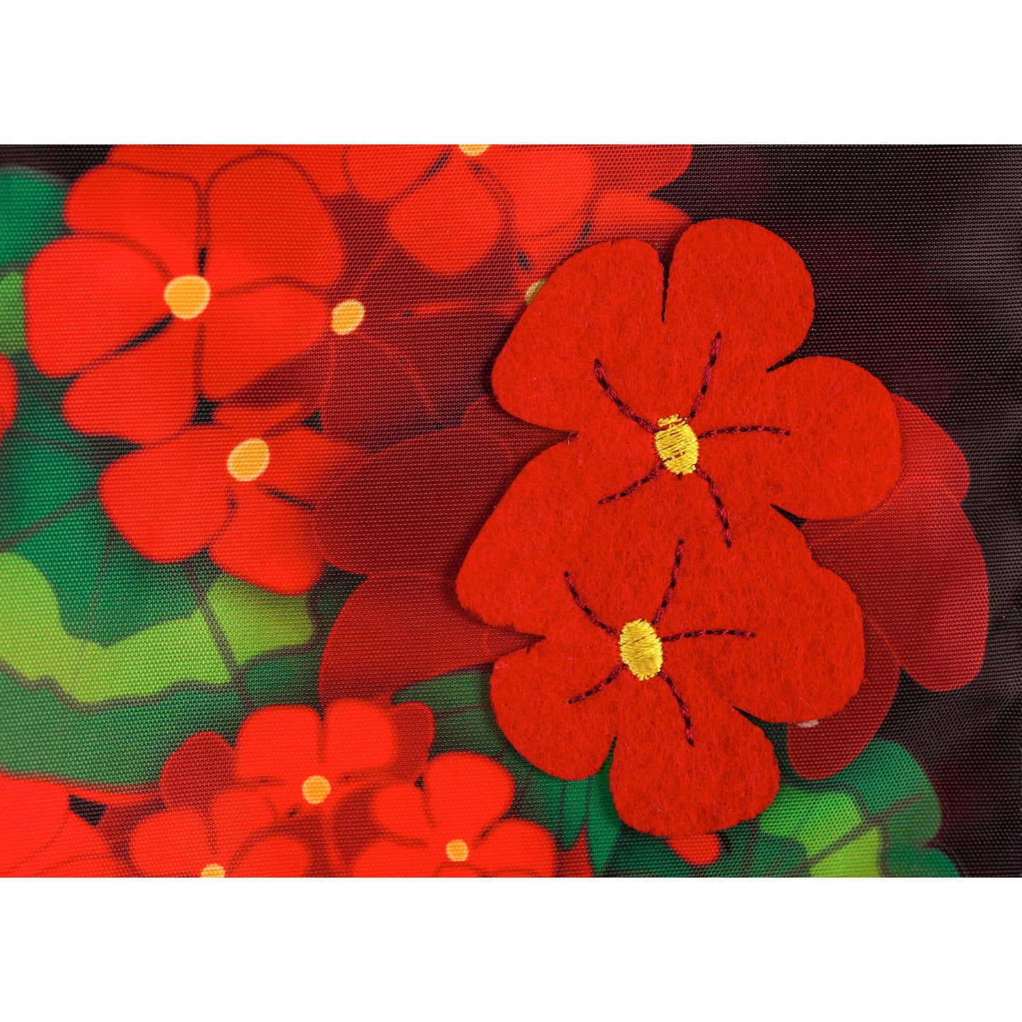 Geranium Basket Stripe Garden Flag