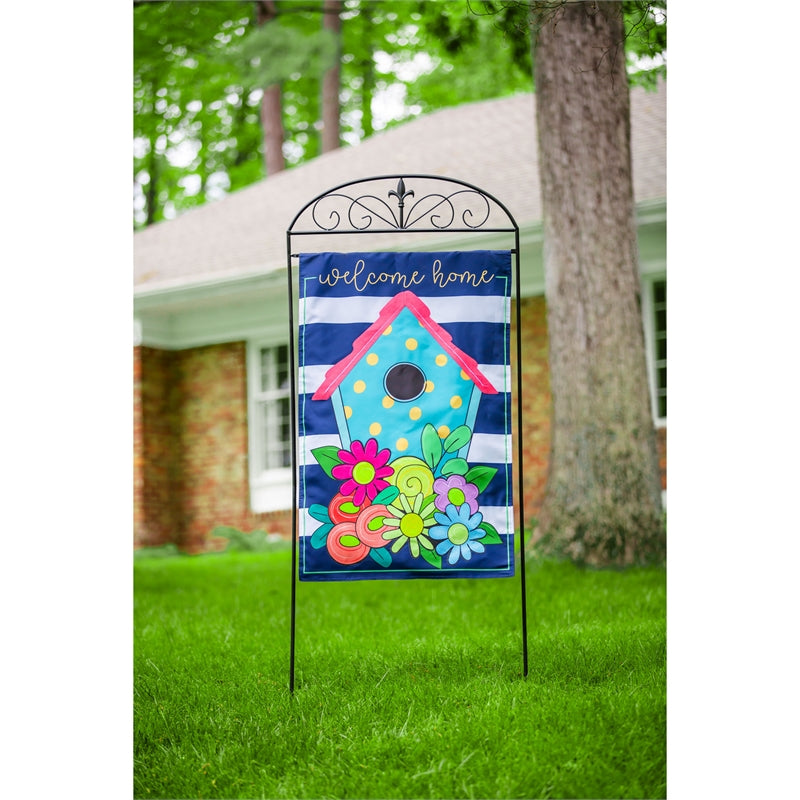 Welcome Home Birdhouse Garden Flag