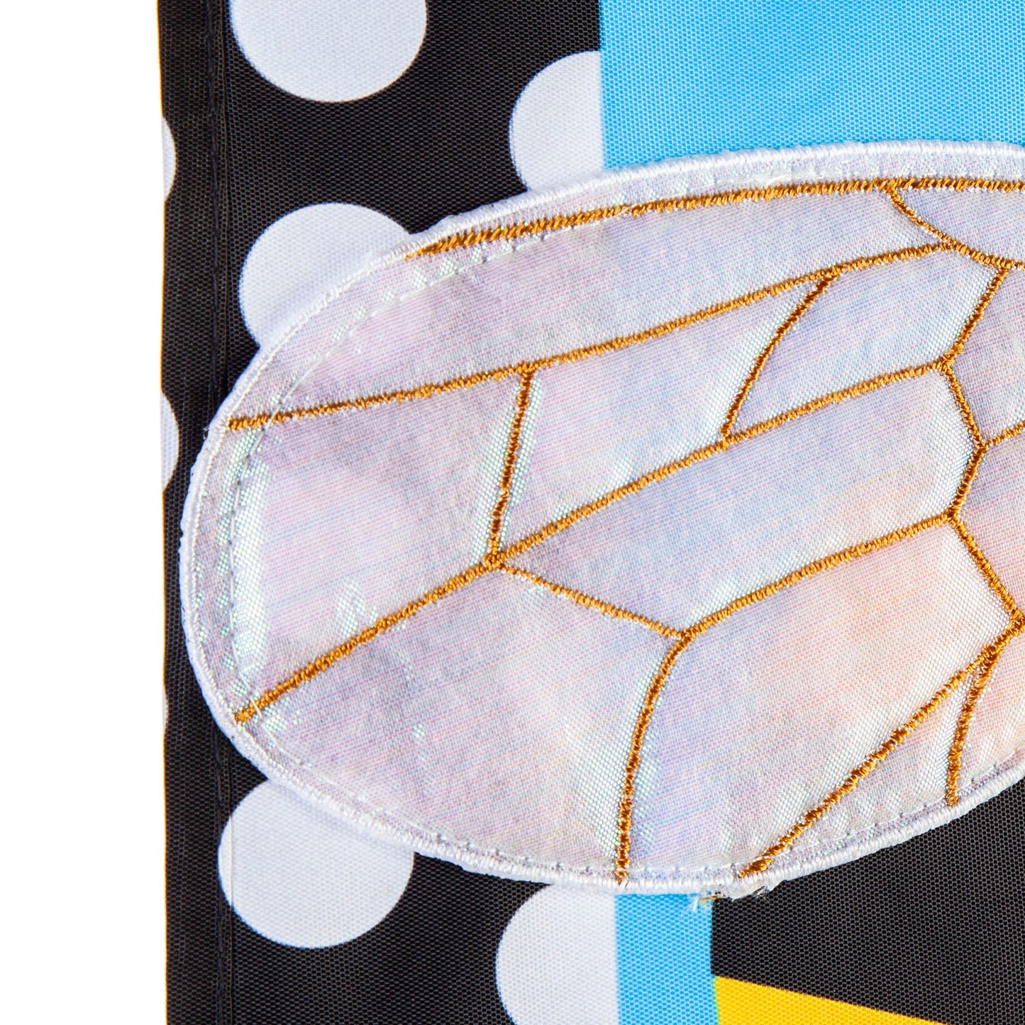 Bee with Border Applique Garden Flag; Polyester 12.5"x18"