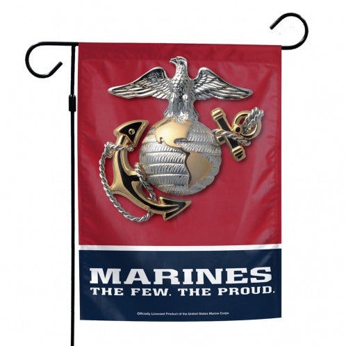 US Marine Corps Logo Printed Garden Flag; Polyester