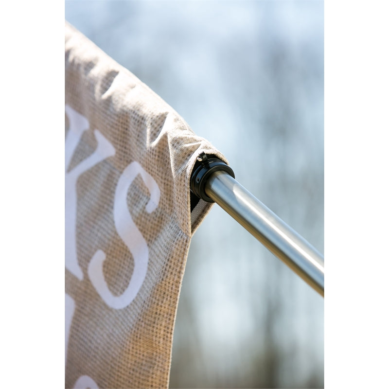 Adjustable Silver Metal Telescoping House Flagpole