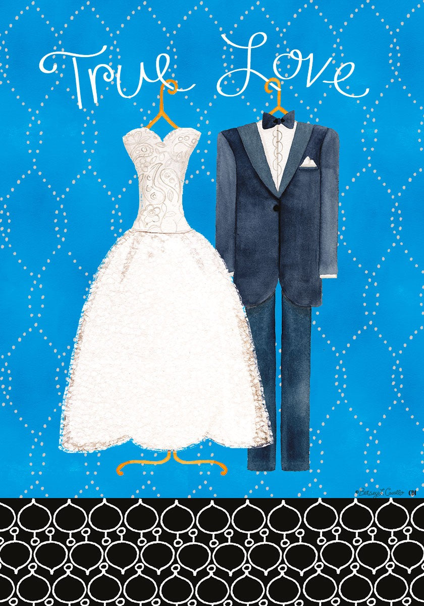 True Love Printed Garden Flag; Polyester