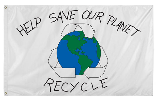 3x5 Save Our Planet Flag; Nylon H&G