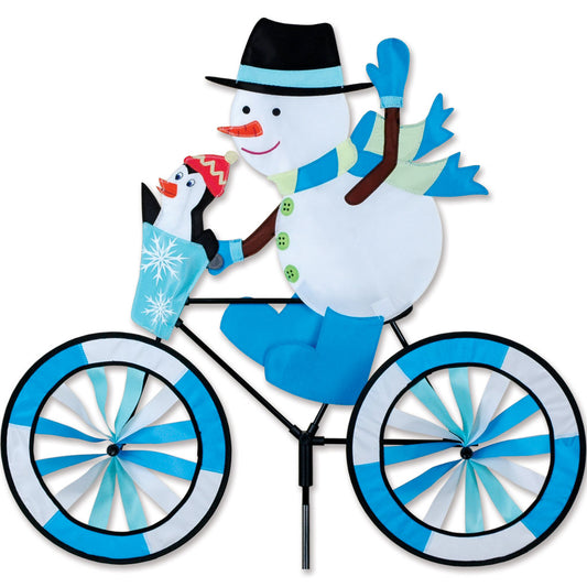 "Winter Snowman" Seasonal Bicycle Spinner; Nylon 30"x28"x12.25"OD
