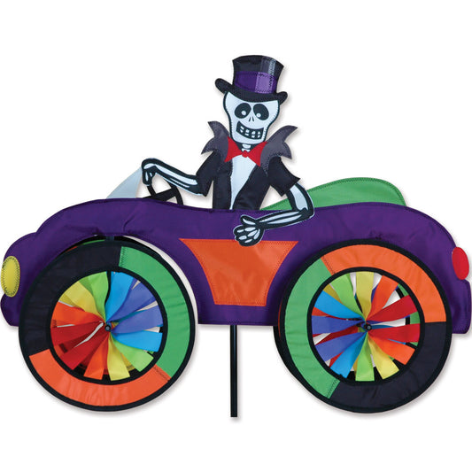 Skeleton Car Spinner; Polyester 25"x18.75"x7.75"OD