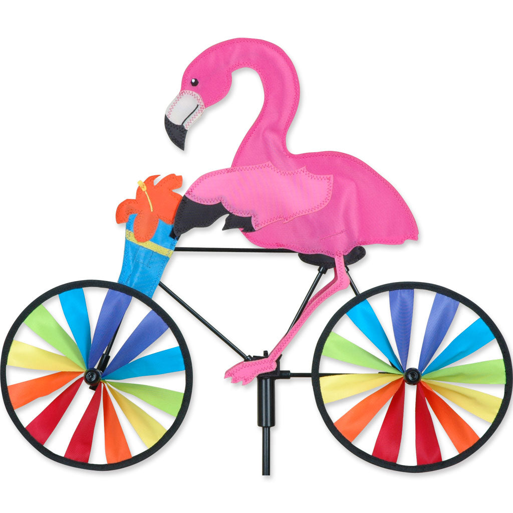 Flamingo Bicycle Spinner; Polyester 20"x16.5"x7"OD