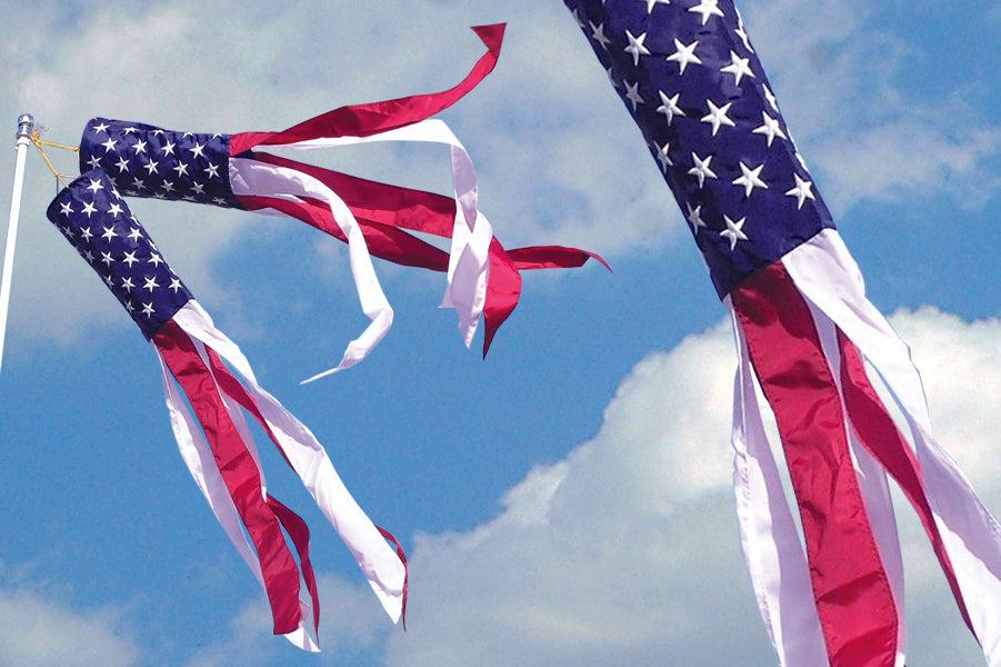 50-Star Fully Sewn Windsock - 36"