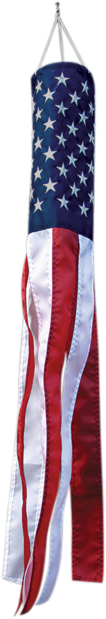 50-Star Fully Sewn Windsock - 36"