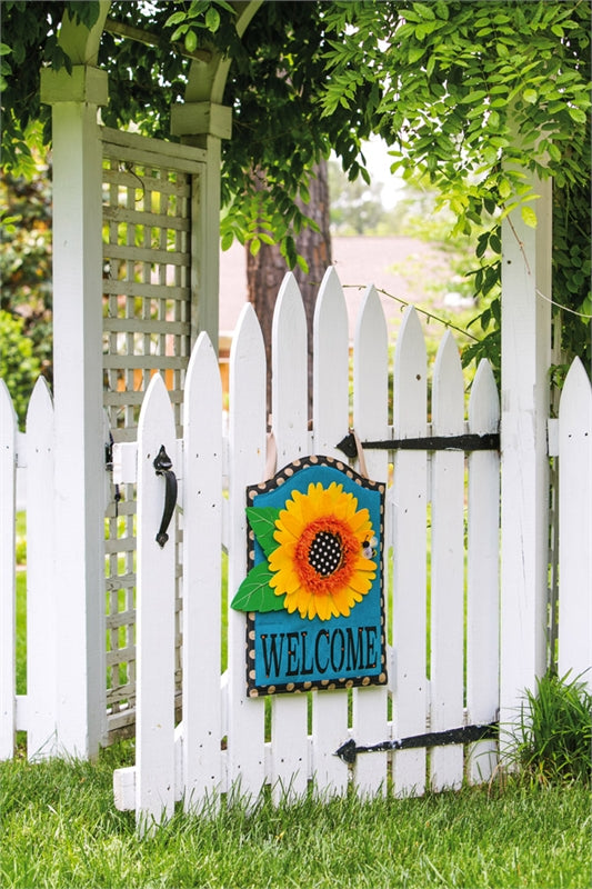 "Sunflower Welcome" Door Hanger; Burlap 21.5"Lx15.75"W