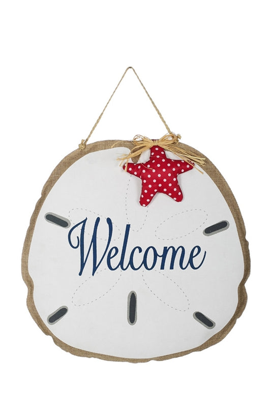 Sand Dollar Welcome Door Decor Hanger