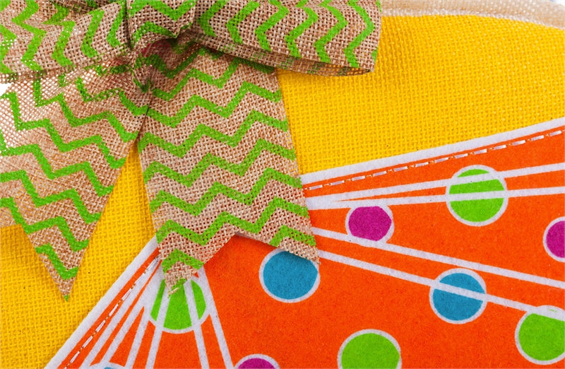 "Party Welcome" Burlap Door Hanger; 25"Lx17"W