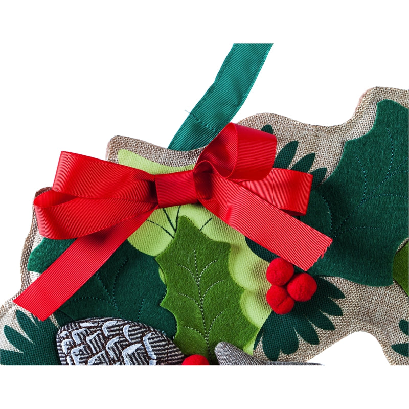 "Winter Owl" Door Hanger; Burlap 19"Lx19"W