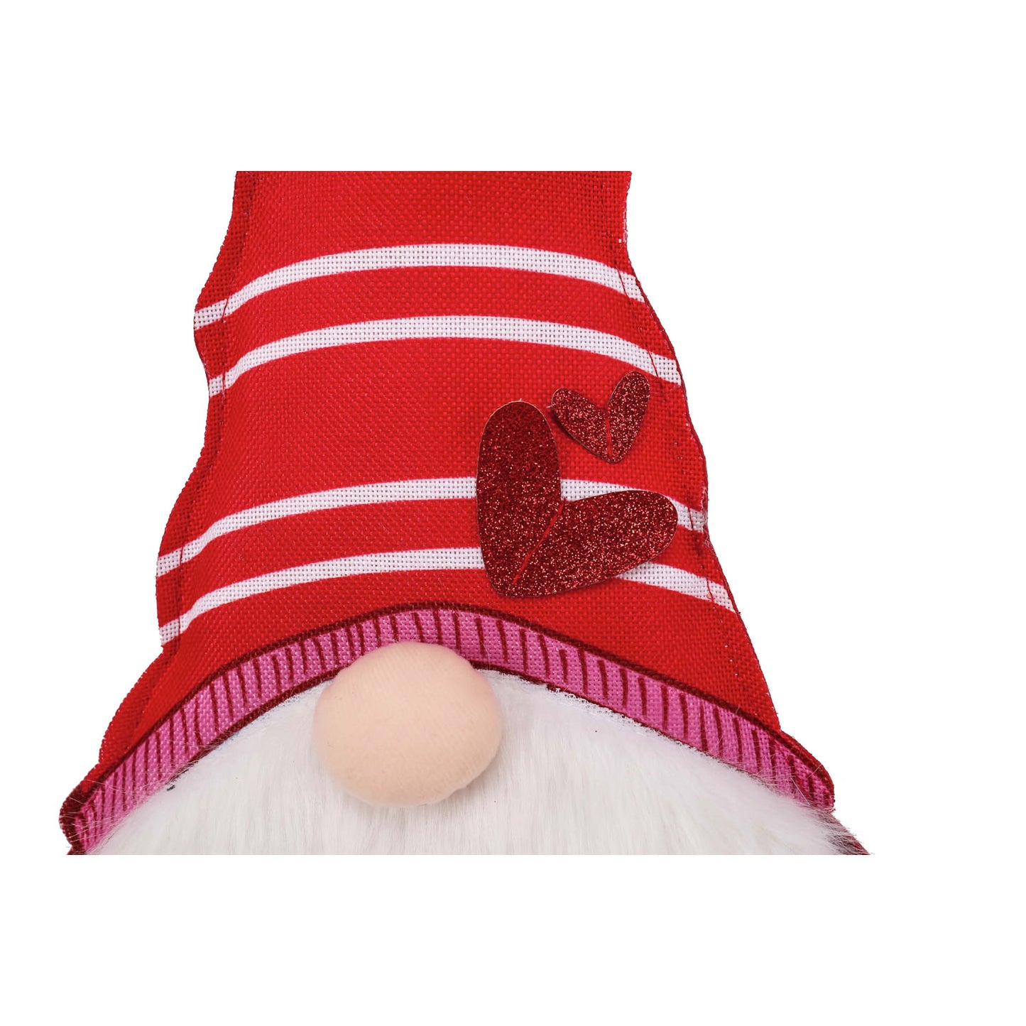 Valentine Gnome Door Hanger; Burlap 20"Lx10.5"W