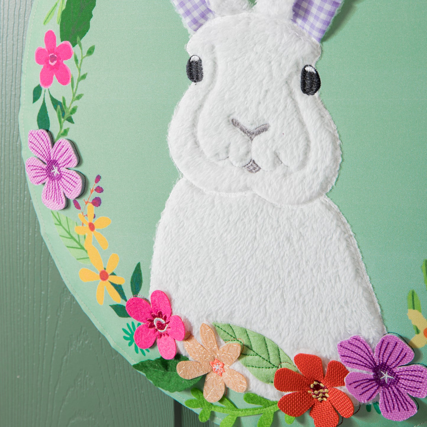Gingham Bunny Door Hanger