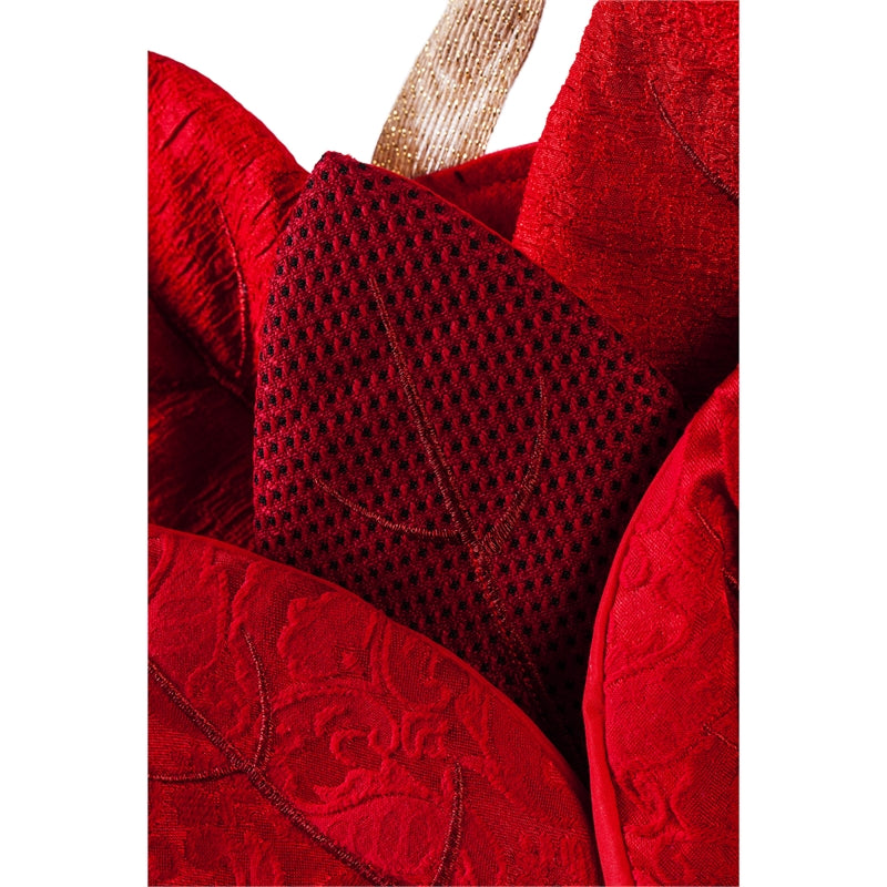 "Poinsettia" Door Hanger; Burlap 22.5"Lx24"W