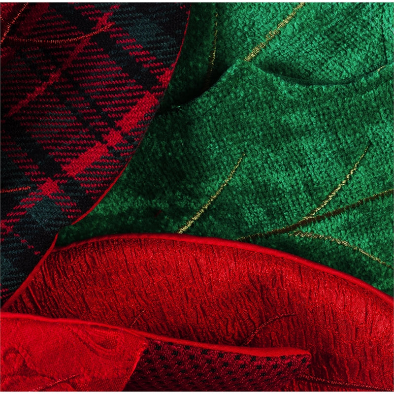 "Poinsettia" Door Hanger; Burlap 22.5"Lx24"W