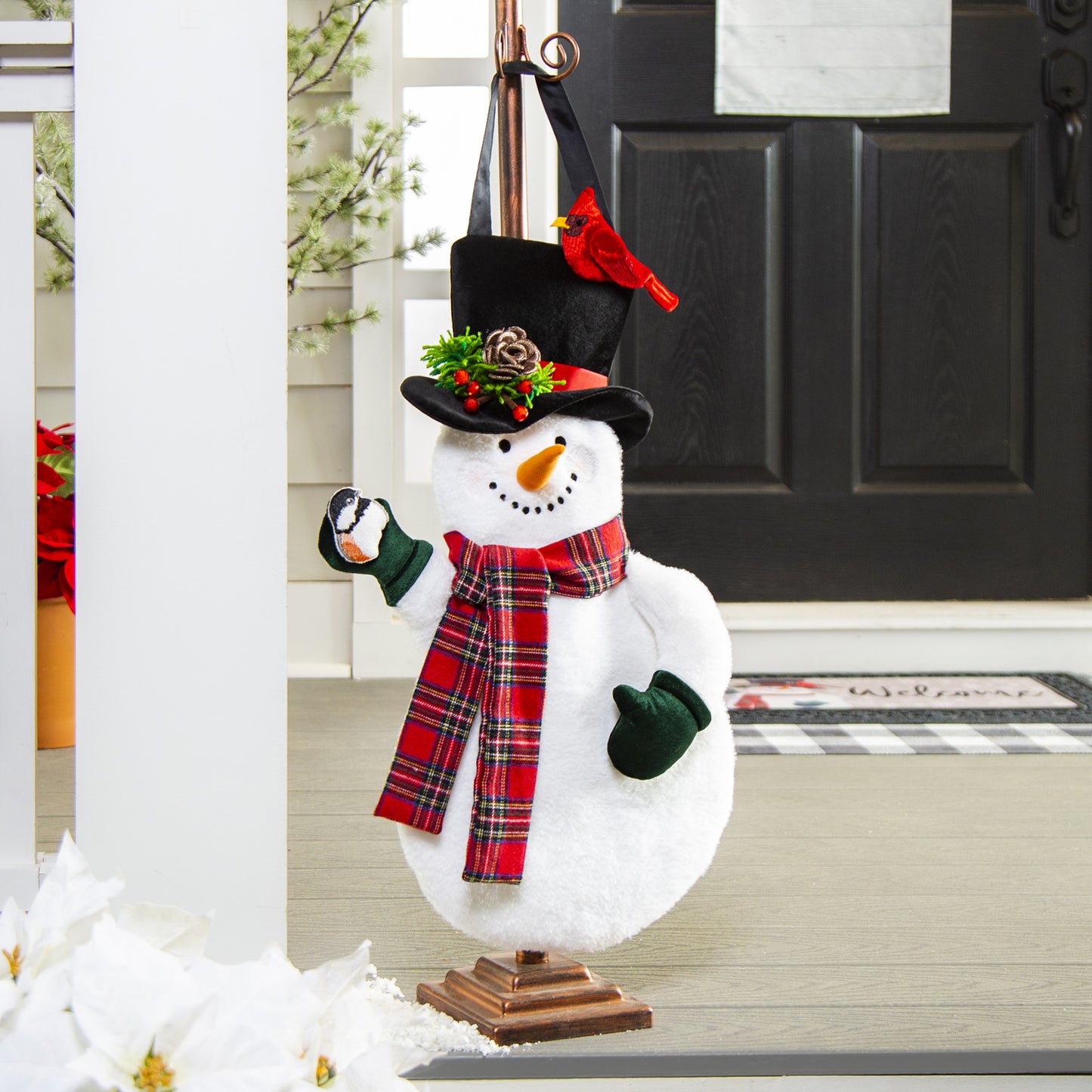 Let it Snow! Door Hanger; Burlap 25.5"Lx13.5"W