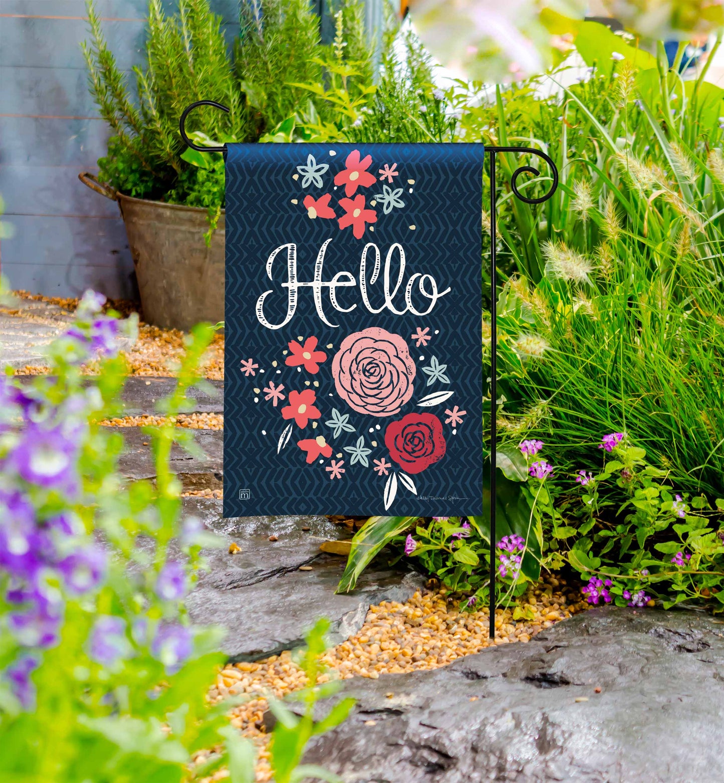 Charming Rose Garden Flag