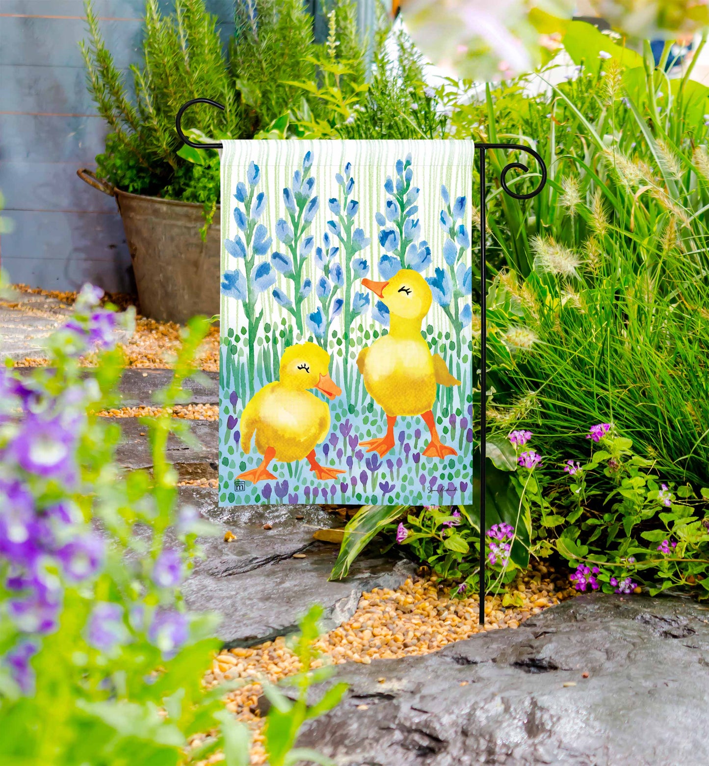 Duck Dance Garden Flag