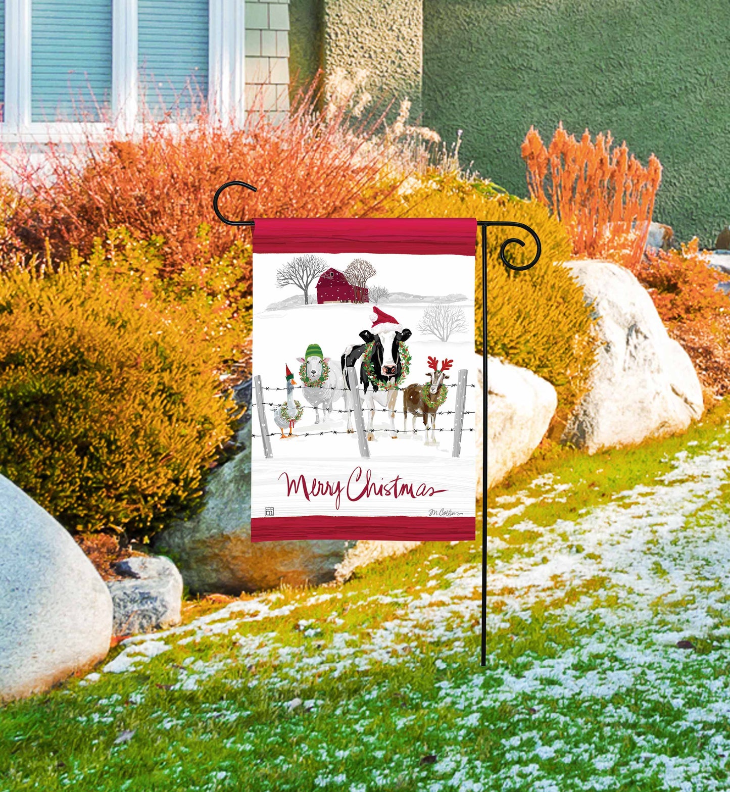 Holiday Greeters Garden Flag