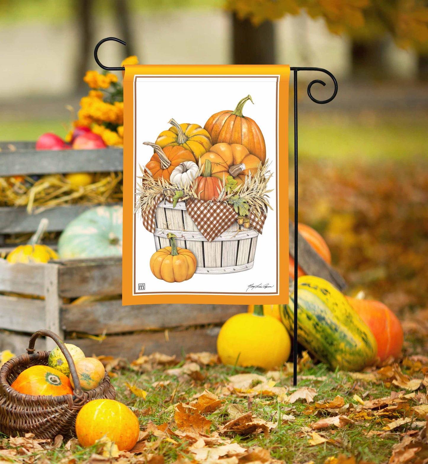 Pumpkins by the Bushel Garden Flag