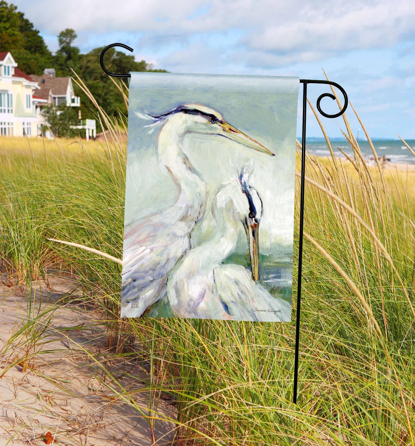 Egrets Garden Flag