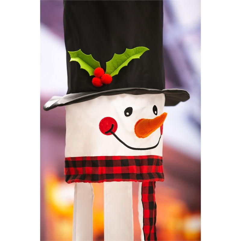 "Snowman" Seasonal Windsock; Polyester 7"ODx36"L