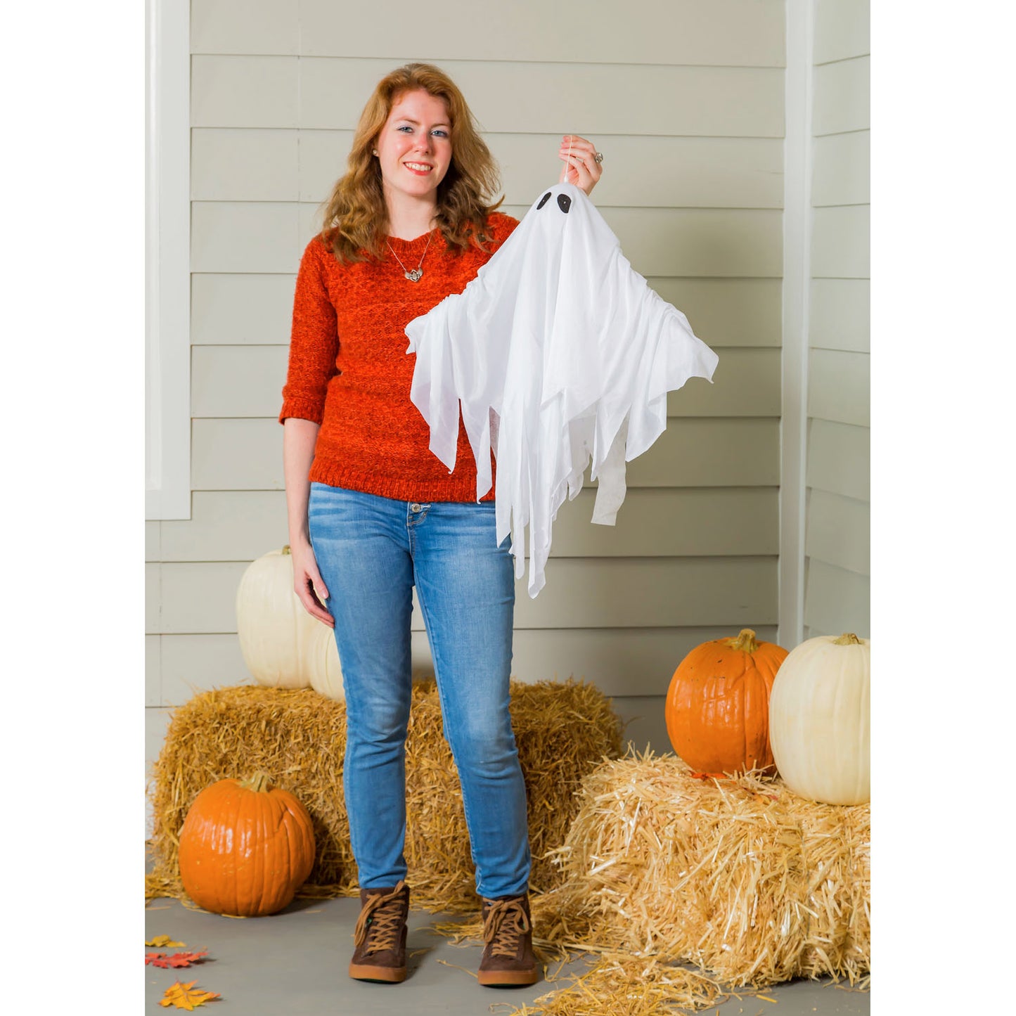 Animated Floating Ghost Hanging Decor - 27.5"W x 29.5"H x 3.5"D