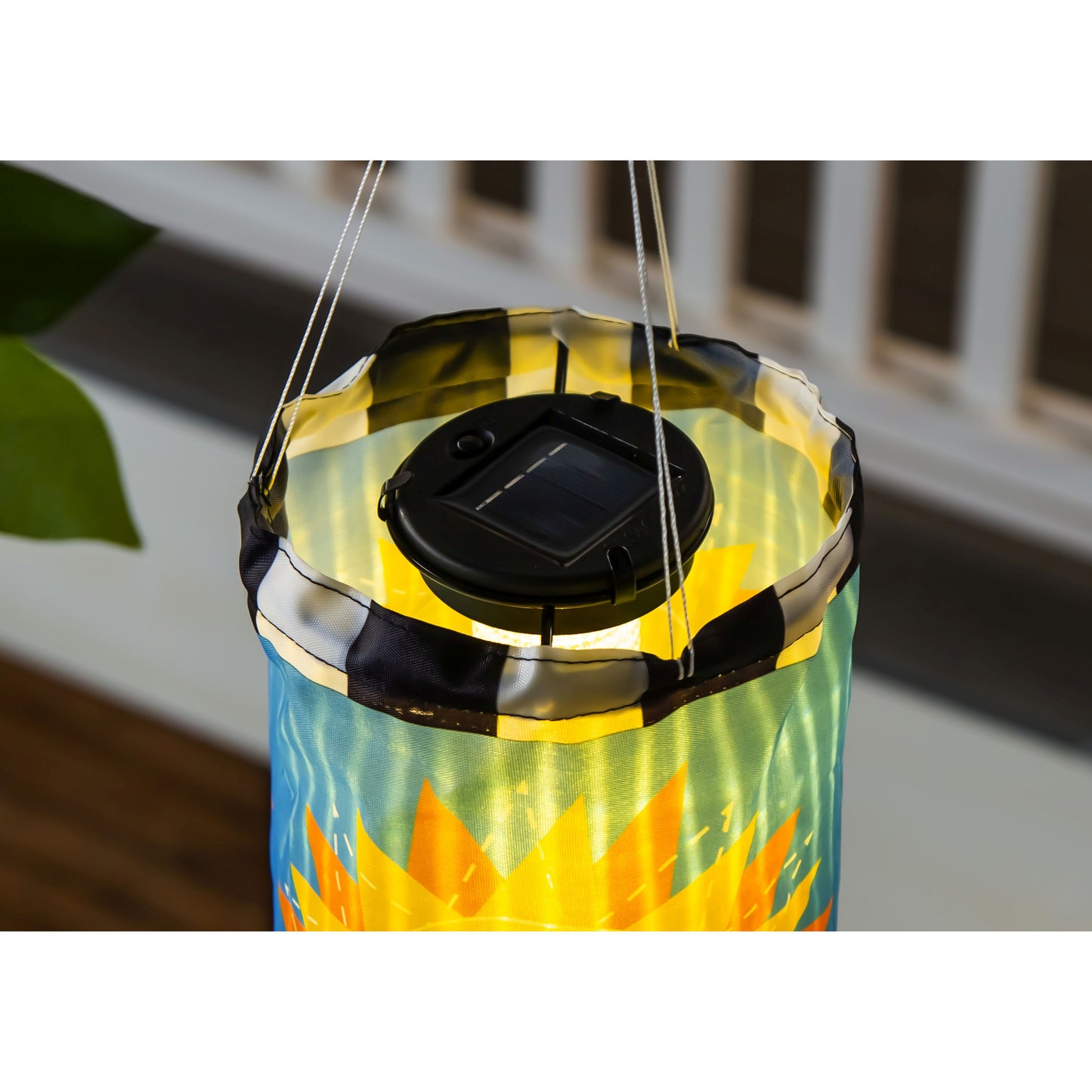 Sunny Days Solar Lit Windsock; Polyester 6"ODx40"L