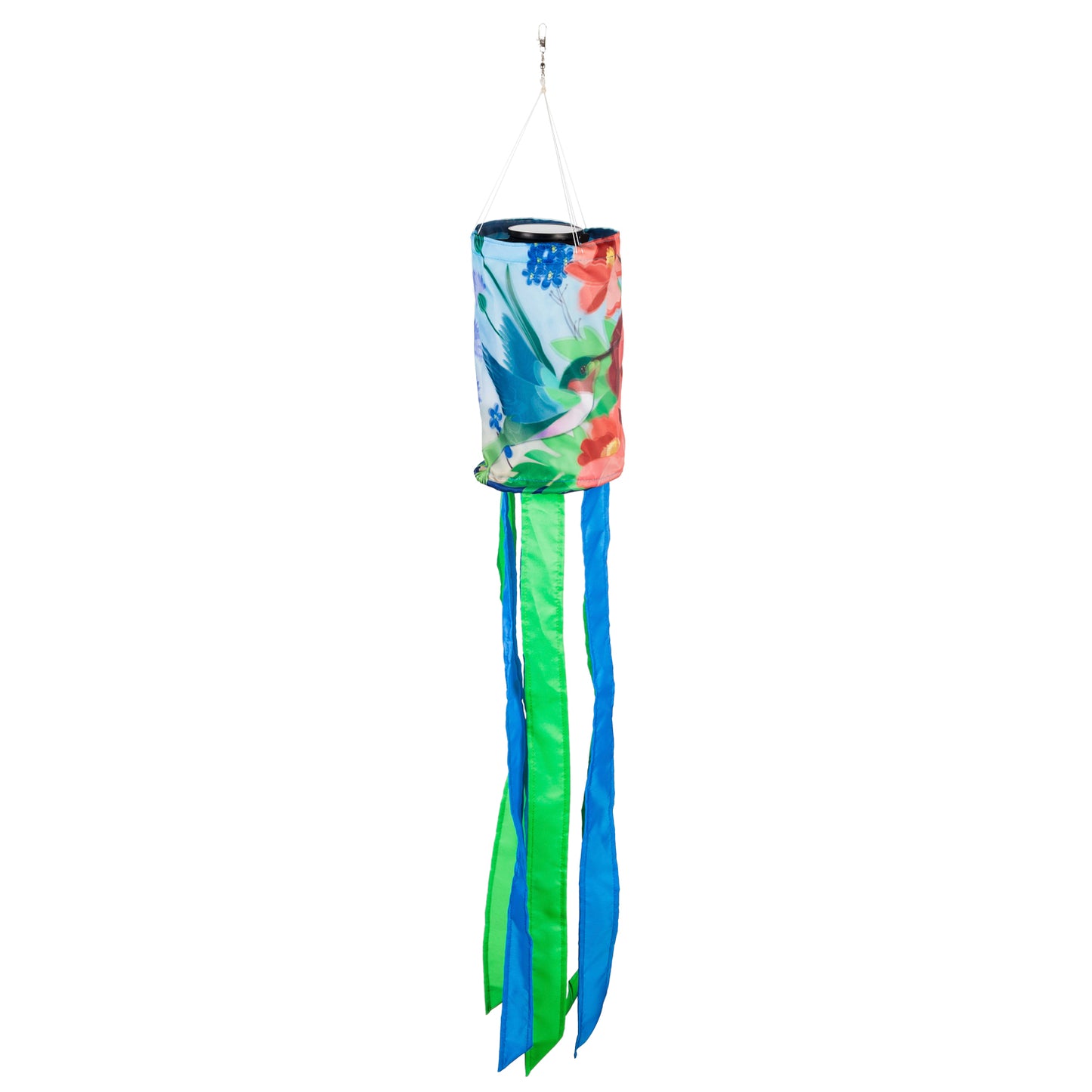 Hummingbird Meadow Solar Motion Windsock; 7.08"ODx37.8"L