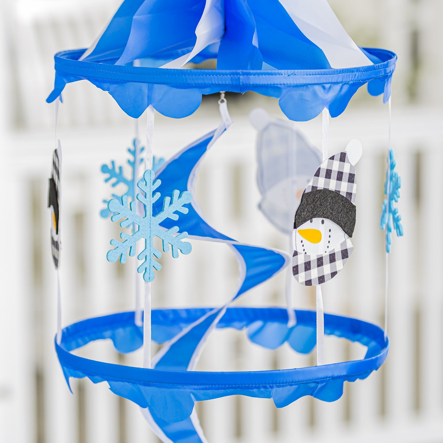 Winter Snowman Spinner Windsock; 66"Lx13.5" Wx13.5"D