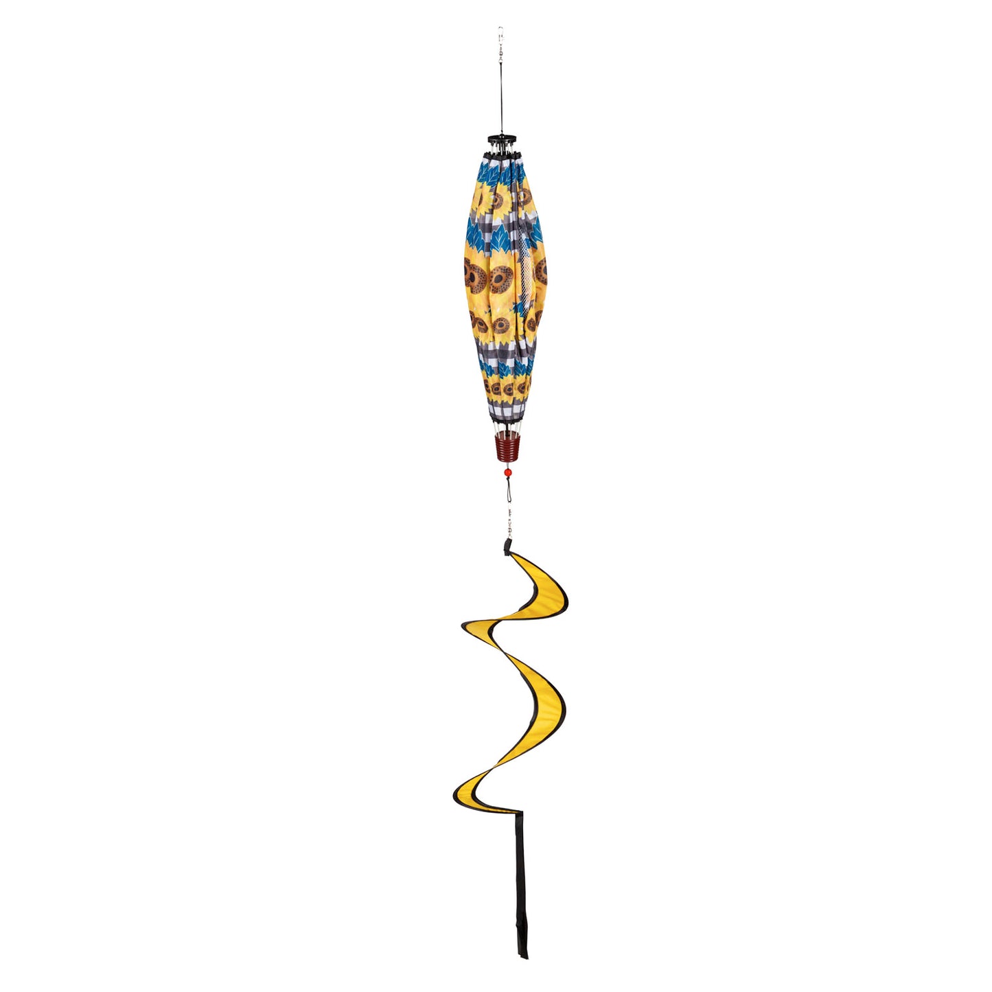 Sunflower Check Hot Air Balloon Spinner