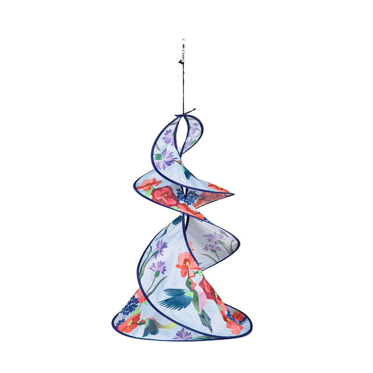 Hummingbird Meadow Twister Windsock; 29.5"Lx15" Wx15"D