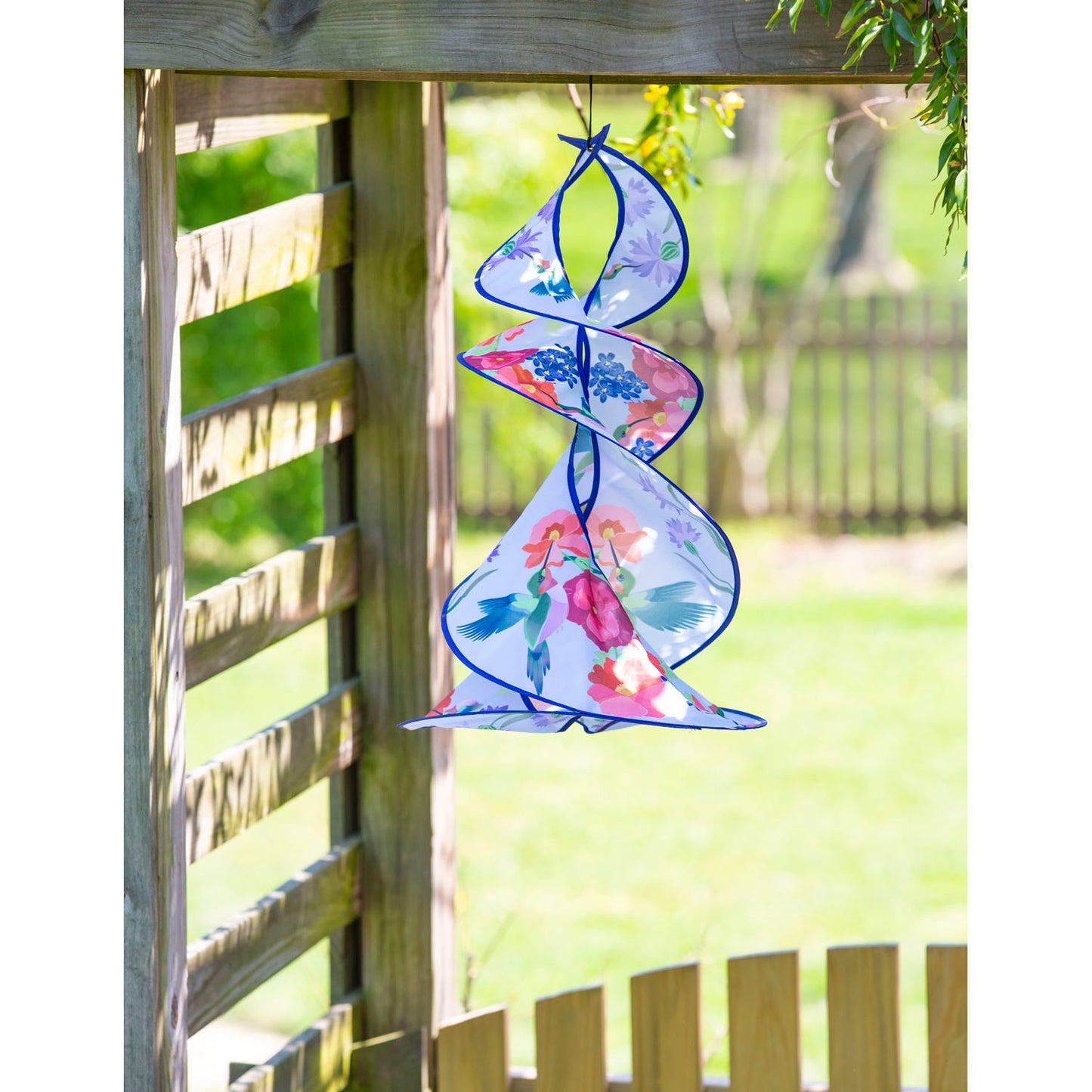 Hummingbird Meadow Twister Windsock; 29.5"Lx15" Wx15"D